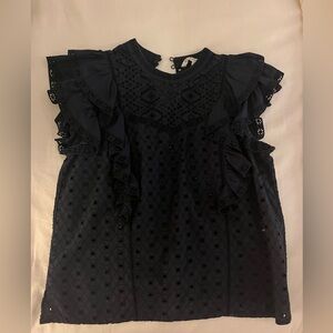 Veronica Beard Navy Blouse